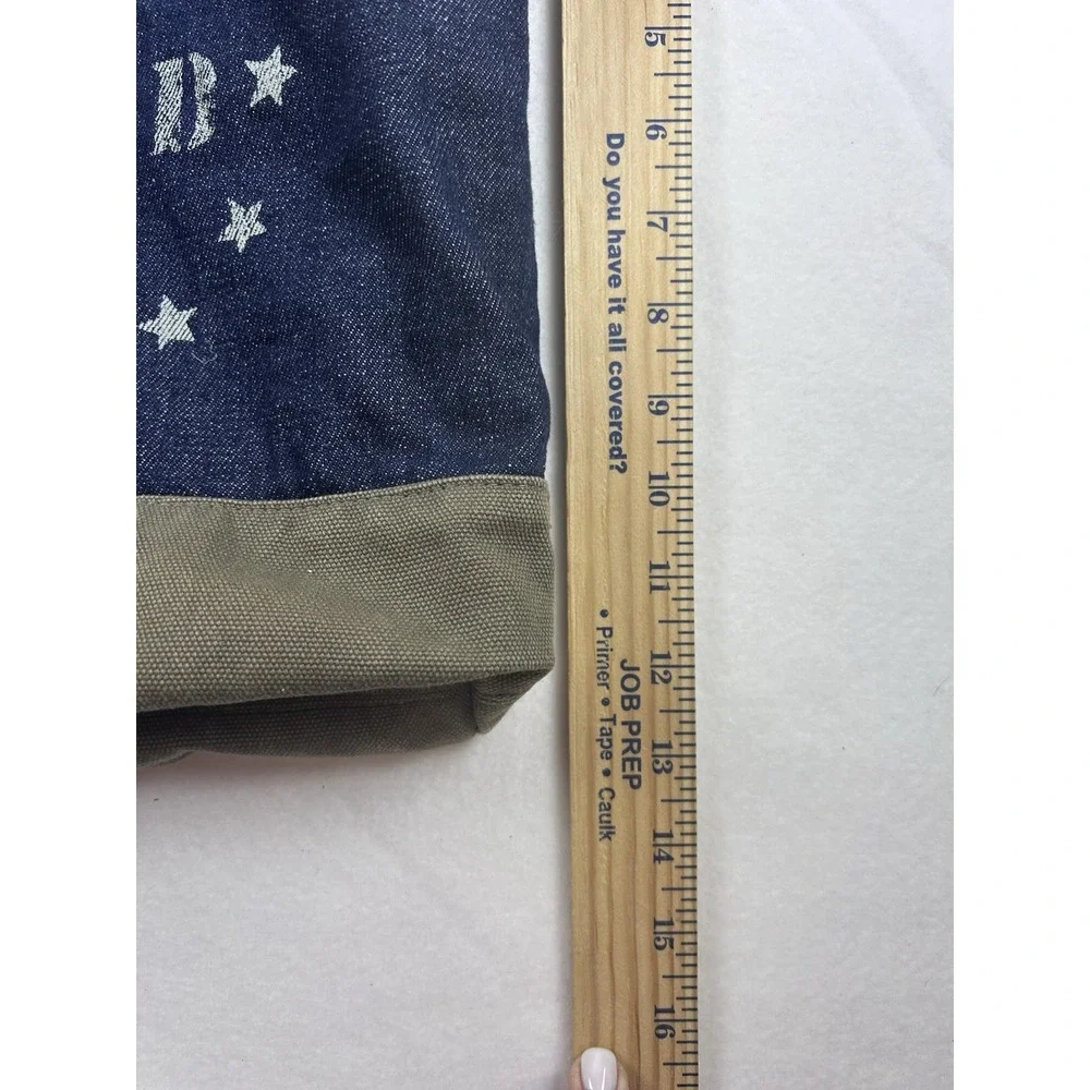 Feed + Target 20 Project Olive & Blue Denim Canvas Top Handle Crossbody Tote Bag